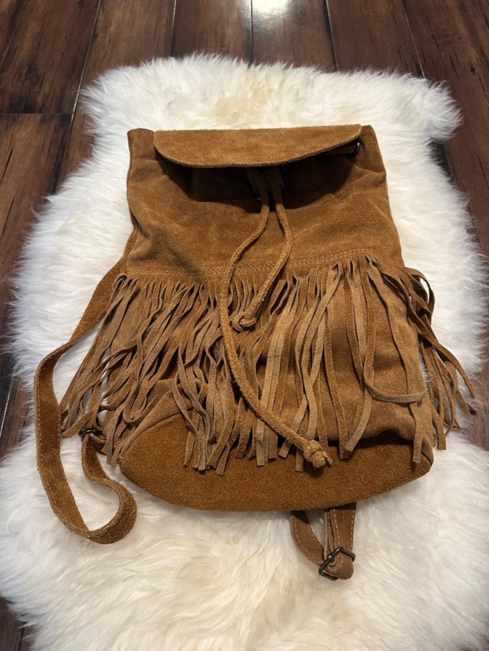 New suede backpack